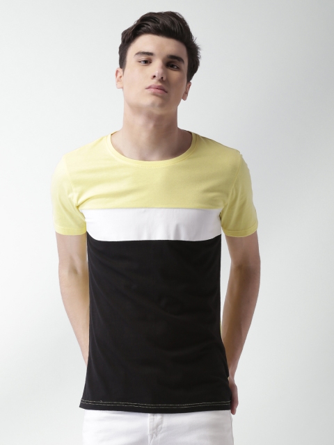 

Blue Saint Men Multicoloured Colourblocked Round Neck T-shirt, Multi