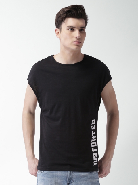 

Blue Saint Men Black Solid Round Neck T-shirt