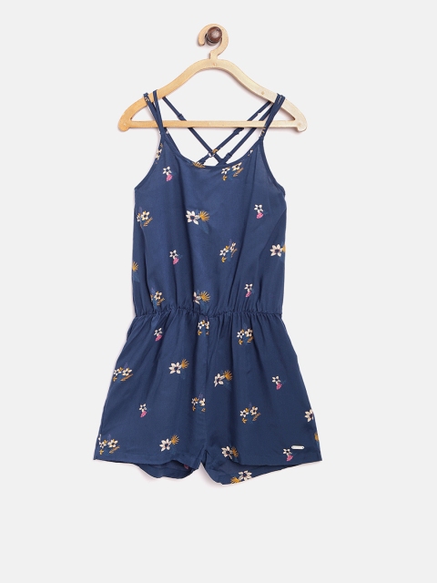 

Pepe Jeans Girls Navy Floral Print Playsuit, Navy blue