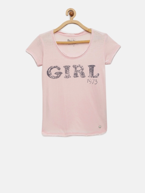 

Pepe Jeans Girls Pink Printed Top