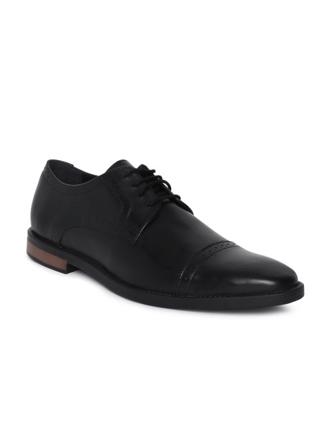 

Arrow Men Black Leather Bale Derbys