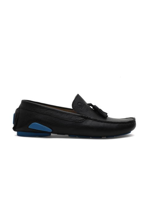 

United Colors of Benetton Men Black Leather Driving Shoes