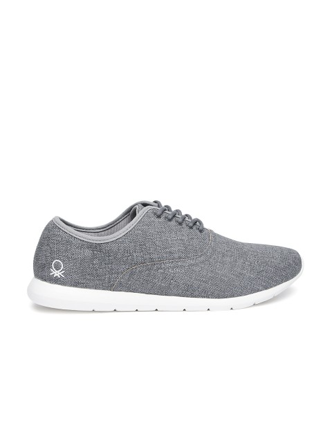 

United Colors of Benetton Men Grey Patterned Sneakers