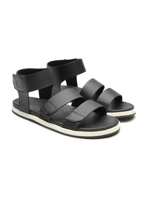 

United Colors of Benetton Men Black Comfort Sandals