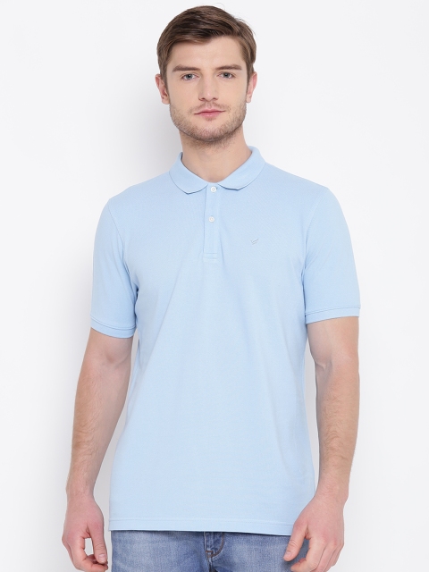 

Blackberrys Men Blue Solid Polo Collar T-shirt