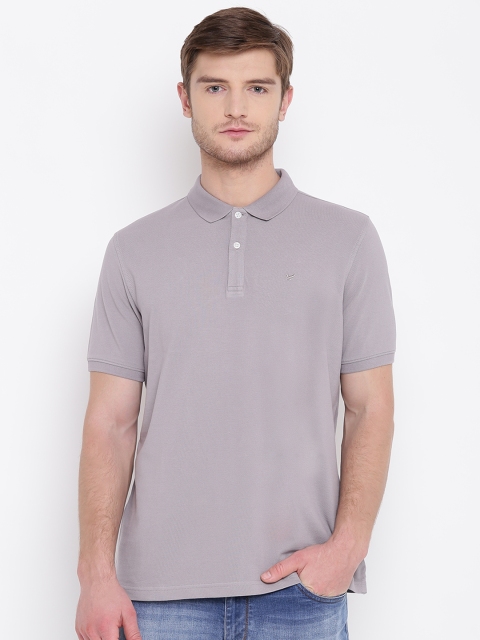 

Blackberrys Men Mauve Solid Polo Collar T-shirt