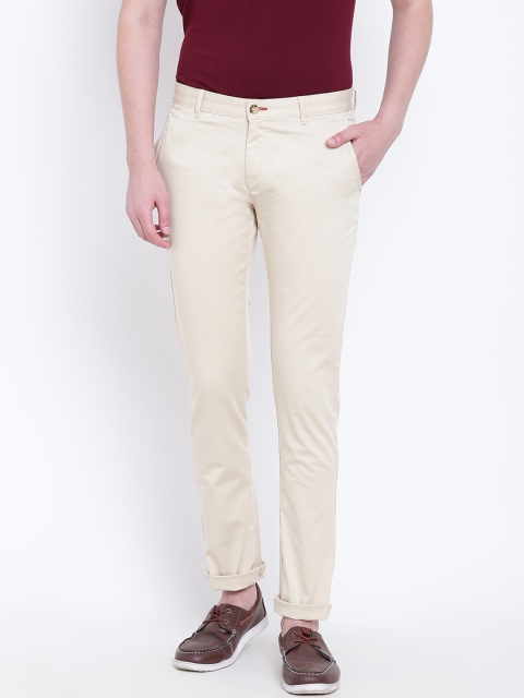 

Blackberrys Men Beige Regular Fit Solid Trousers