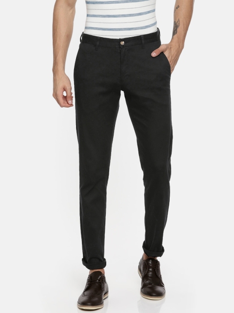 

Blackberrys Men Black Solid Trousers