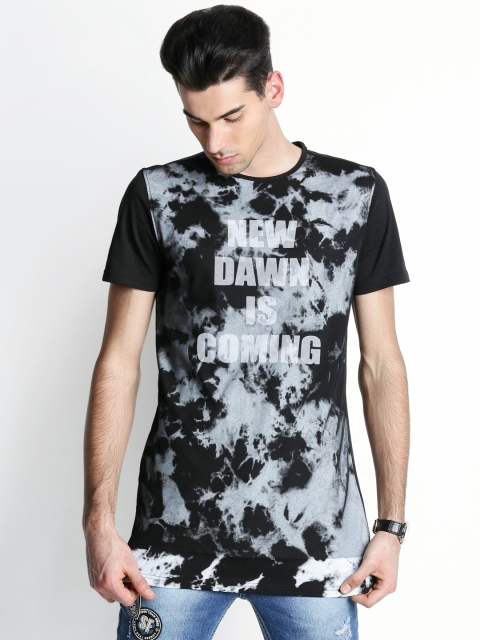 

SF JEANS by Pantaloons Men Black Printed Round Neck T-shirt
