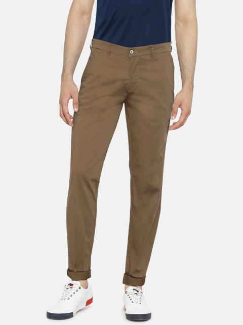

Park Avenue Men Brown Slim Fit Solid Regular Trousers