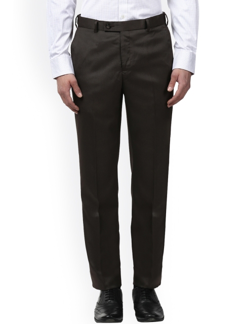 

Park Avenue Men Brown Slim Fit Solid Formal Trousers