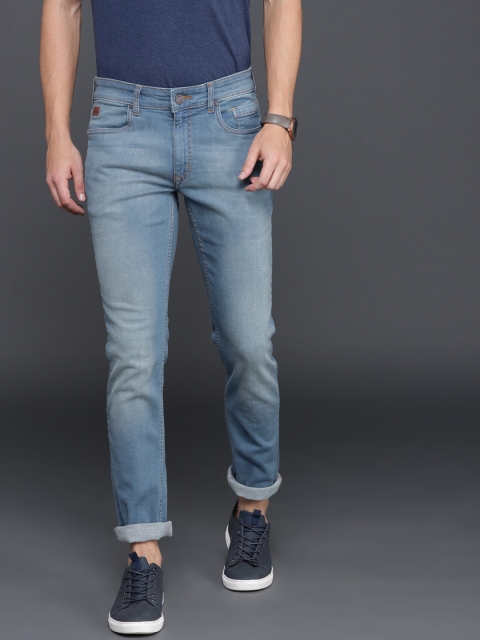 

WROGN Men Blue Slim Fit Mid-Rise Clean Look Stretchable Jeans