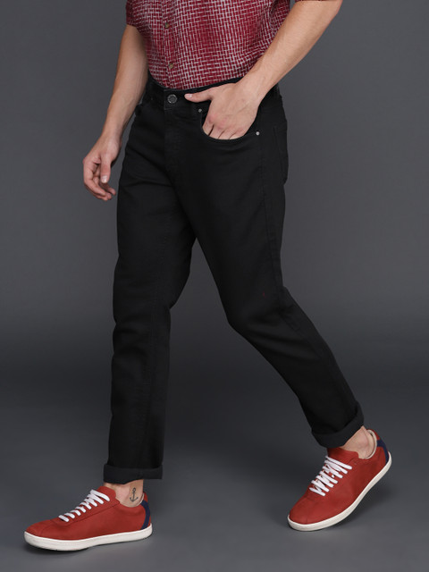 

WROGN Men Black Slim Fit Mid-Rise Clean Look Stretchable Jeans