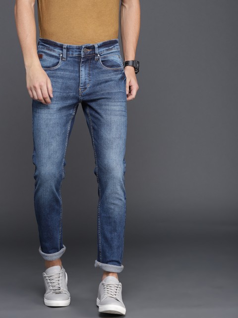 

WROGN Men Blue Slim Fit Mid-Rise Clean Look Stretchable Jeans