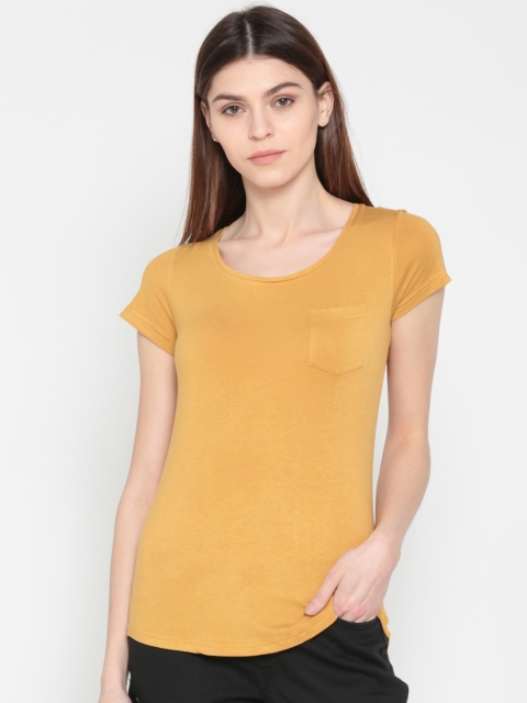 

Fame Forever by Lifestyle Women Mustard Solid Top