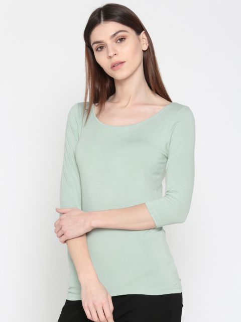 

CODE by Lifestyle Women Sea Green Solid Top