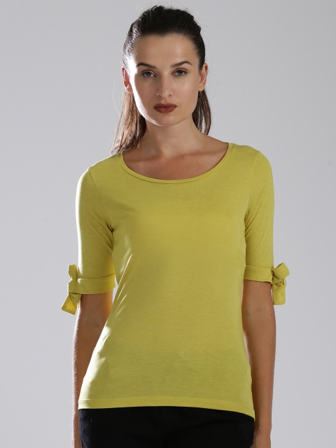 

Bossini Women Lime Green Solid Top