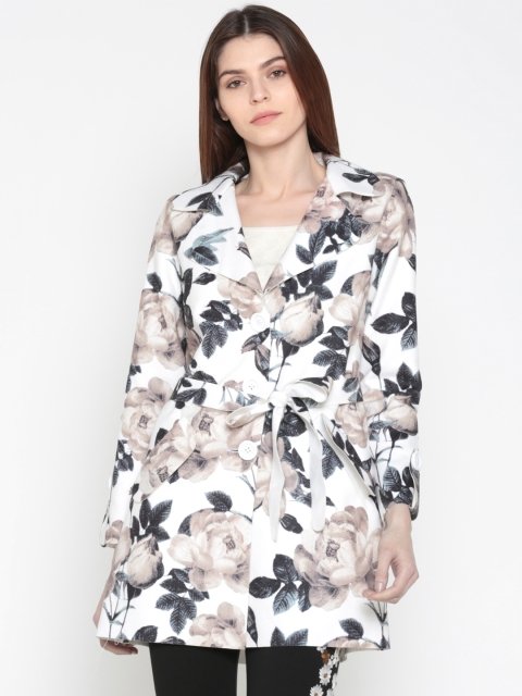 

CODE by Lifestyle Women Off-White Printed Tailored Jacket