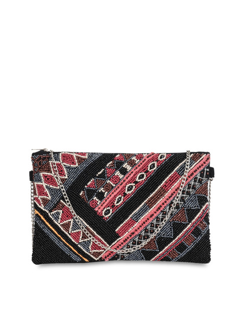 

Diwaah Black Embroidered Clutch