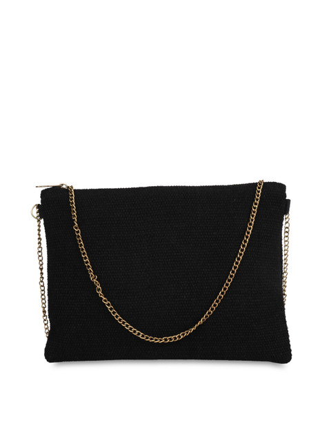 

Diwaah Black Self Design Sling Bag