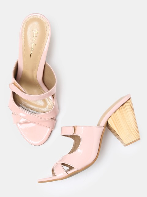 

Mast & Harbour Women Pink Solid Block Heels