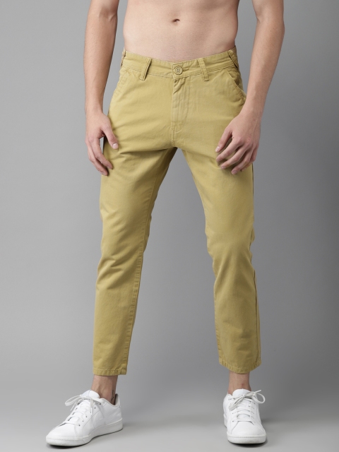 

Moda Rapido Men Khaki Cropped Slim Fit Solid Chinos