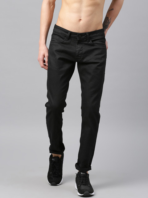 

HRX by Hrithik Roshan Men Black Skinny Fit Mid-Rise Clean Look Stretchable Jeans