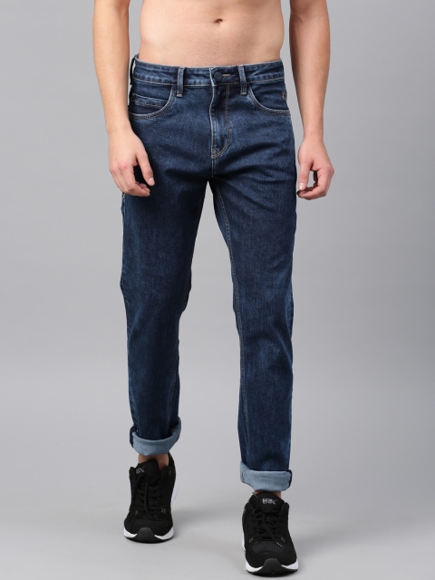 

HRX by Hrithik Roshan Men Blue Tapered Fit Mid-Rise Clean Look Stretchable Jeans