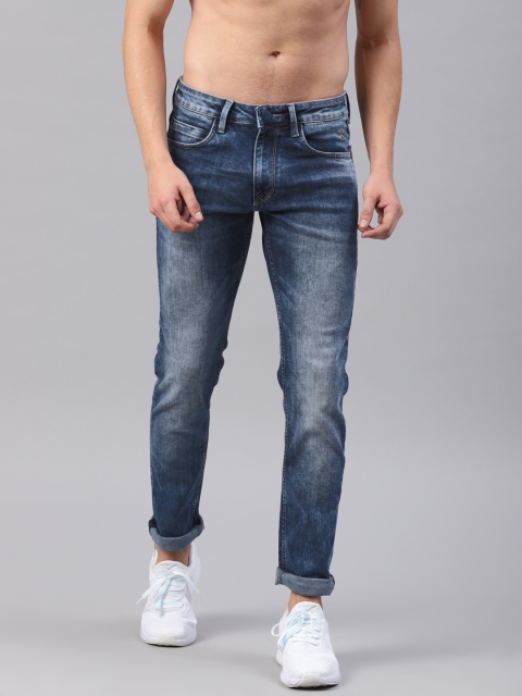 

HRX by Hrithik Roshan Men Blue Skinny Fit Mid-Rise Clean Look Stretchable Jeans