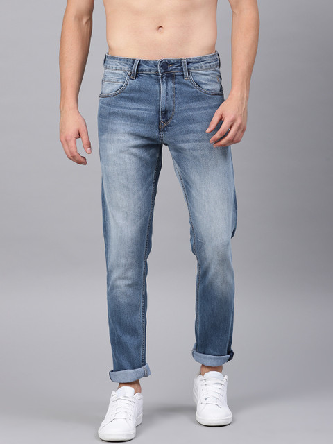 

HRX by Hrithik Roshan Men Blue Slim Fit Mid-Rise Clean Look Stretchable Jeans
