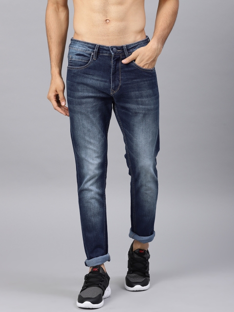

HRX by Hrithik Roshan Men Blue Slim Fit Mid-Rise Clean Look Stretchable Jeans