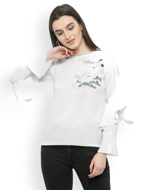 

plusS Women White Solid Top