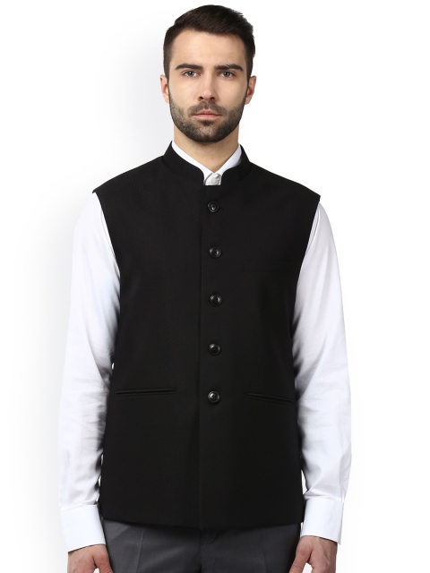 

Raymond Men Black Formal Nehru Jacket