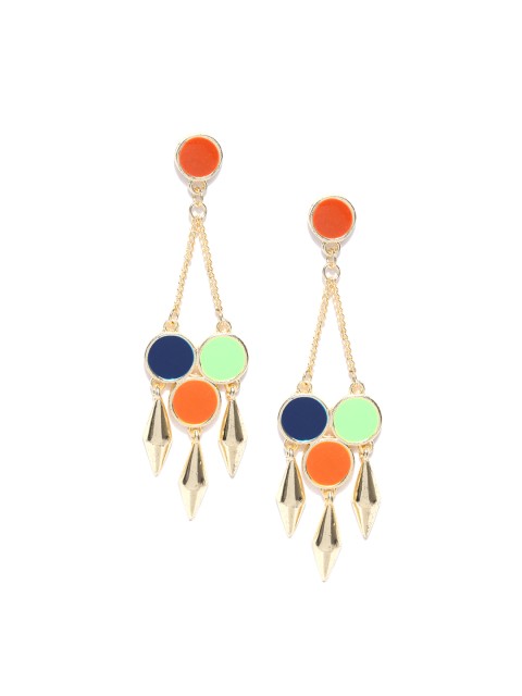 

Crunchy Fashion Multicoloured Enamelled Geometric Drop Earrings, Multi