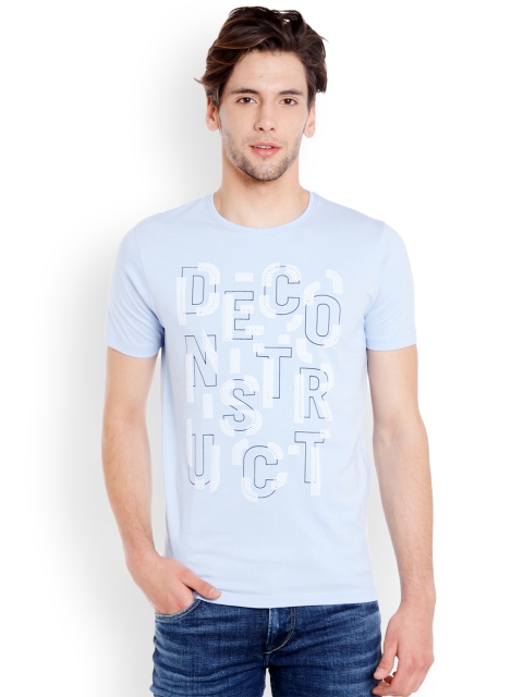 

Killer Men Blue Printed Round Neck T-shirt