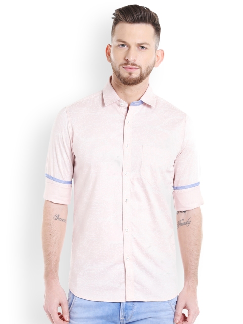 

Killer Men Pink Slim Fit Solid Semiformal Shirt