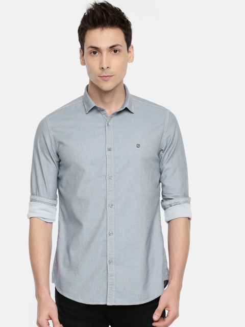 

Killer Men Lavender Slim Fit Solid Semiformal Shirt