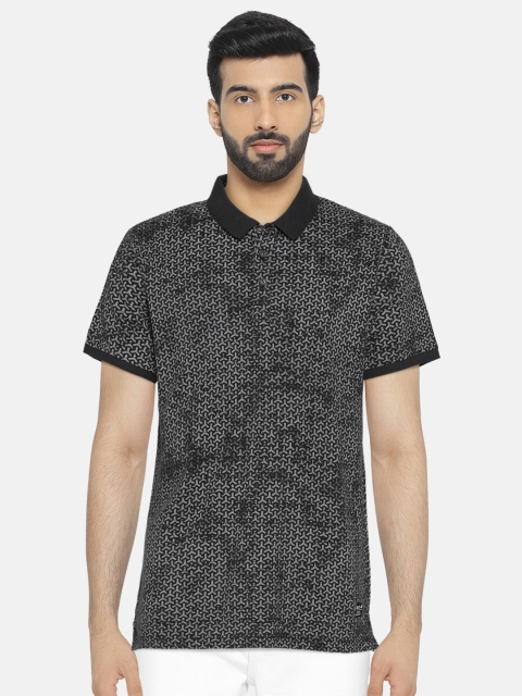 

Killer Men Black Printed Polo Collar Slim Fit T-shirt