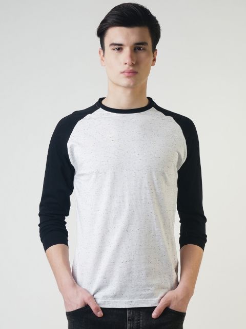 

Blue Saint Men White Printed Round Neck T-shirt