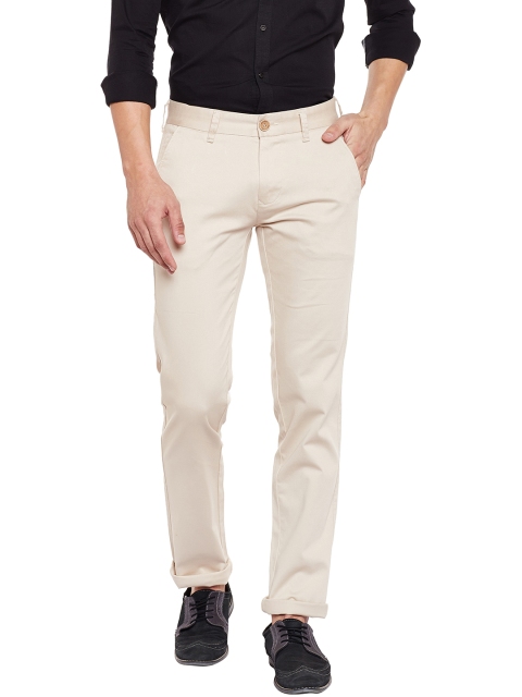 

Killer Men Beige Slim Fit Solid Regular Trousers