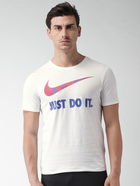 

Nike Men White SWOOSH Printed T-shirt