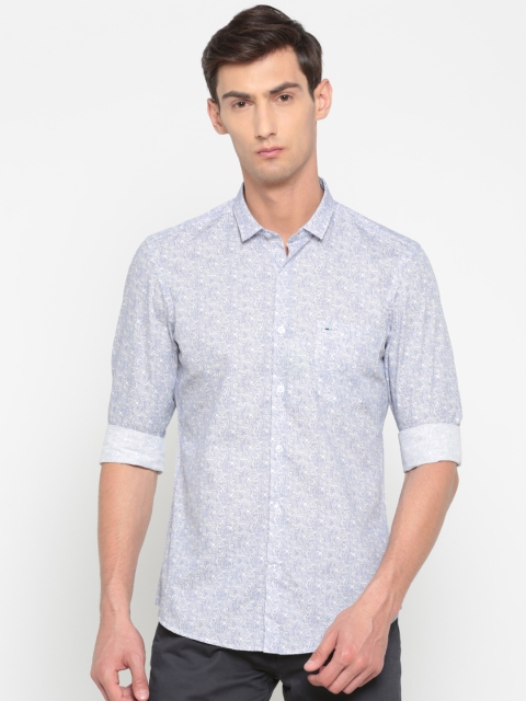 

Indigo Nation Men Blue & White Slim Fit Printed Casual Shirt