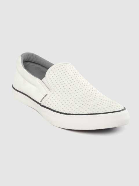 

U.S. Polo Assn. Men White Senthil Perforated Slip-On Sneakers
