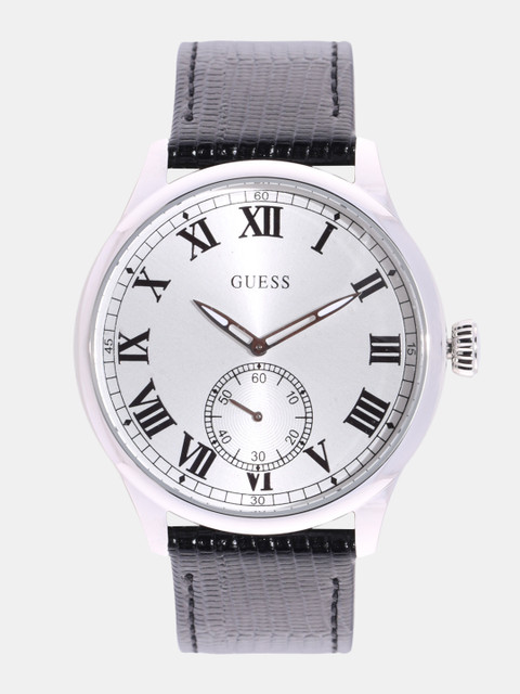 

GUESS Men Silver-Toned Analogue Watch W1075G1