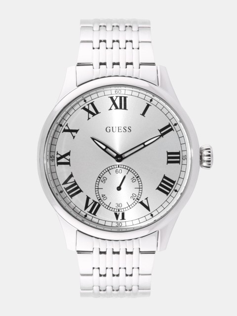 

GUESS Men Silver-Toned Analogue Watch W1078G1