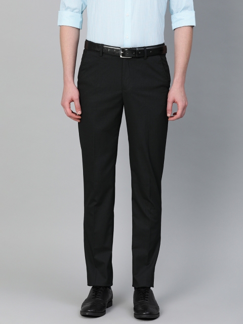 

Peter England Men Black Slim Fit Solid Formal Trousers