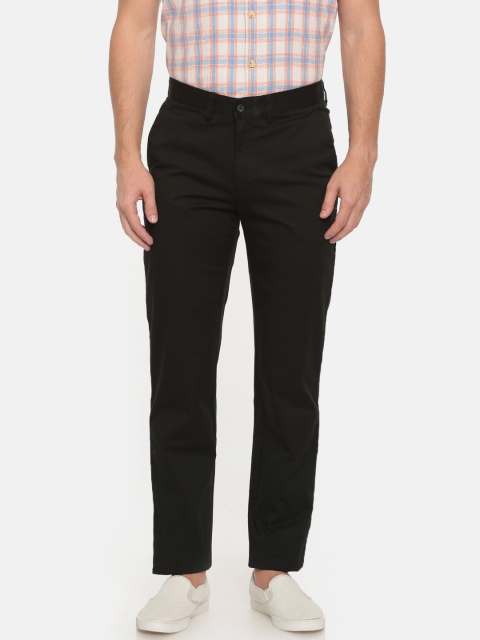

Peter England Men Black Slim Fit Solid Chinos