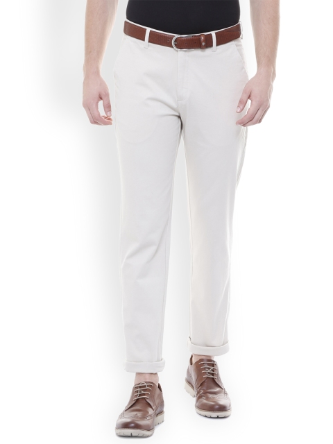 

Peter England Men Khaki Regular Fit Solid Regular Trousers