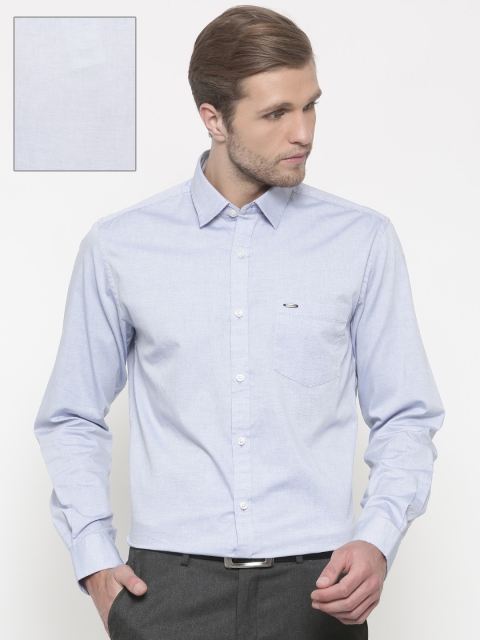 

Peter England Casuals Men Blue Regular Fit Solid Casual Shirt