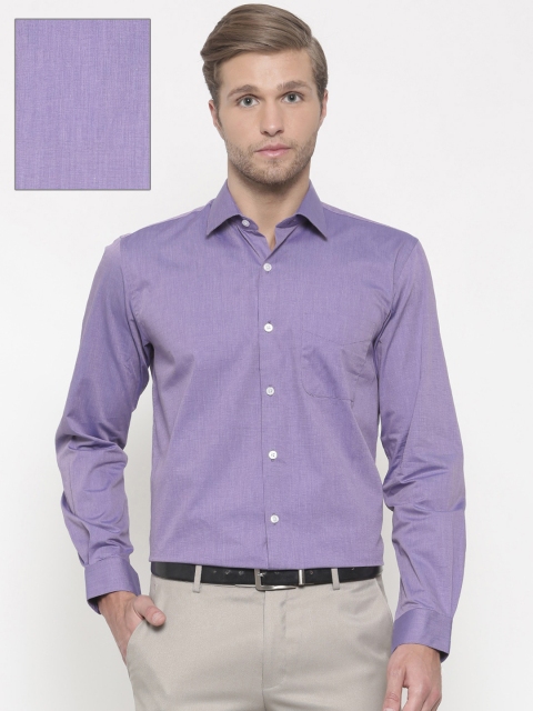 

Peter England Elite Men Purple Regular Fit Solid Formal Shirt